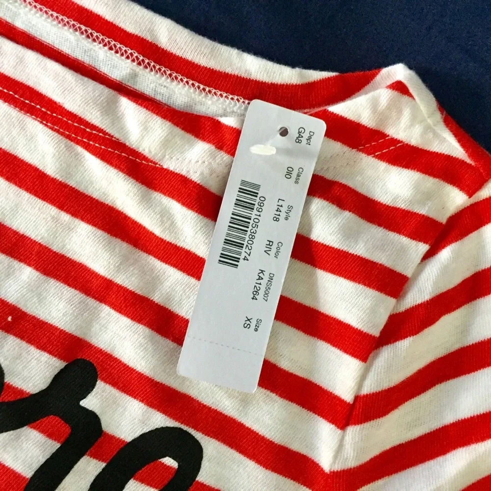J. Crew Boatneck 3/4 Sleeve Tee - Picture 3 of 6